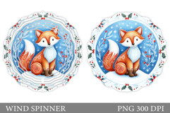 Christmas Fox Wind Spinner. Christmas Wind Spinner Design Product Image 1