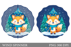Christmas Fox Wind Spinner. Christmas Wind Spinner Design Product Image 1