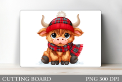 Christmas Cow Cutting Board. Christmas Cutting Board Product Image 1
