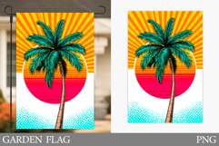 Palm Tree Garden Flag Design. Summer Garden Flag Sublimation Product Image 1