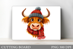 Christmas Cow Cutting Board. Christmas Cutting Board Product Image 1