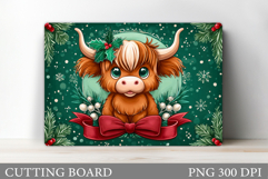 Christmas Cow Cutting Board. Christmas Cutting Board Product Image 1