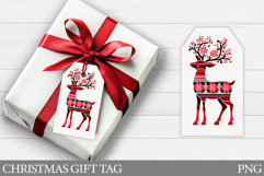 Reindeer Gift Tag Printable. Christmas Gift Tag Design Product Image 1