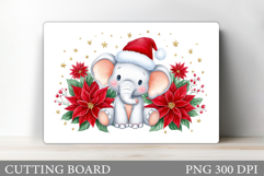 Christmas Elephant Cutting Board. Christmas Cutting Board Product Image 1