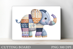 Cute Elephant Cutting Board. Elephant Sublimation Product Image 1