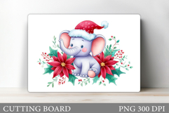 Christmas Elephant Cutting Board. Christmas Cutting Board Product Image 1