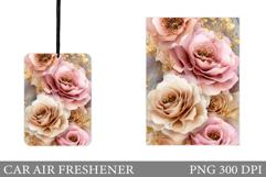 Flowers Car Air Freshener. Floral Car Air Freshener Design Product Image 1