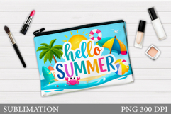 Summer Cosmetics Bag Design. Summer Makeup Pouch Sublimation Product Image 1