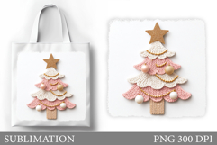 Crochet Christmas Tree Tote Bag. Christmas Tote Bag Design Product Image 1