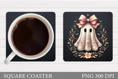 Halloween Ghost Teacher Coaster. Cute Ghost Coaster Design Product Image 1