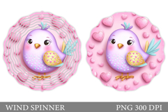 Valentines Bird Wind Spinner. Valentines Wind Spinner Design Product Image 1