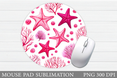 Starfish Mouse Pad Design. Starfish Sublimation Product Image 1
