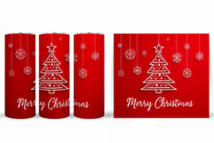 Christmas Tree Tumbler Sublimation. Christmas Tumbler Design Product Image 2
