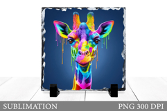 Cute Giraffe Sublimation. Cute Giraffe Slate Design Product Image 1