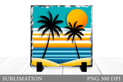 Palm Tree Sublimation. Palm Tree Slate Sublimation Product Image 1