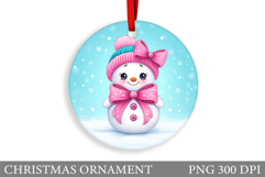 Snowman Christmas Ornament. Christmas Ornament Sublimation Product Image 1