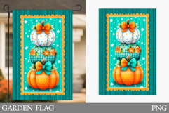 Pumpkin Garden Flag Design. Pumpkin Sublimation Product Image 1
