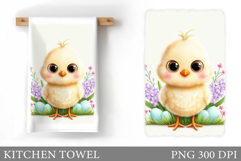 Easter Chick Kitchen Towel. Chick Easter Kitchen Towel Product Image 1