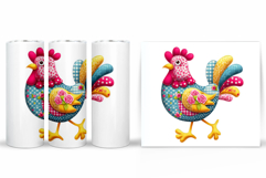 Cute Rooster Tumbler Design. Cute Roostern Sublimation Product Image 2