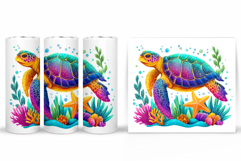 Turtle Tumbler Design. Sea Turtle Tumbler Sublimation Product Image 2