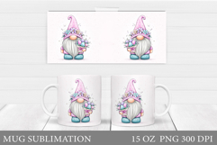 Easter Gnome Mug Design. Easter Mug Sublimation Product Image 1