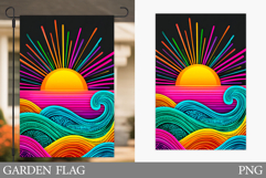 Sun Garden Flag Design. Sea Garden Flag Sublimation Product Image 1