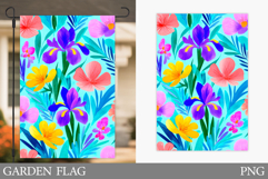 Floral Garden Flag Design. Flowers Garden Flag Sublimation Product Image 1