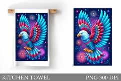 Eagle Kitchen Towel Design. Eagle Sublimation Product Image 1