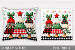 Christmas Tree Pillow Design. Christmas Pillow Sublimation Product Image 1