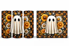 Cute Ghost Tumbler Sublimation. Halloween Tumbler Design Product Image 2