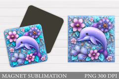 Dolphin Magnet Sublimation. Dolphin Sublimation Product Image 1