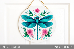 Dragonfly Door Sign Sublimation. Dragonfly Sublimation Product Image 1