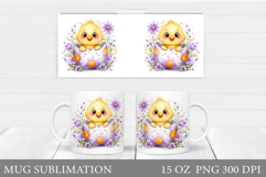Easter Chick Mug Design. Easter Mug Sublimation Product Image 1