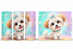 Cute Dog Tumbler Design. Dog Summer Tumbler Sublimation Product Image 2
