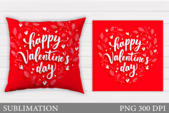 Valentines Day Pillow Design. Valentines Pillow Sublimation Product Image 1