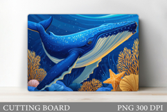 Whale Cutting Board Design. Cute Whale Sublimation Product Image 1