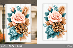 Roses Garden Flag Design. Flowers Garden Flag Sublimation Product Image 1
