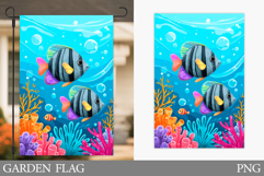 Fish Garden Flag Design. Fish Sublimation Product Image 1