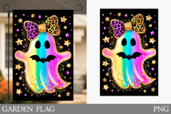 Cute Ghost Garden Flag Design. Halloween Garden Flag Product Image 1