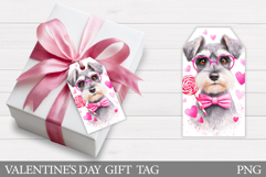Valentines Dog Gift Tag Design. Valentine Gift Tag Printable Product Image 1