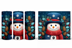 Cute Snowman Tumbler. Winter Tumbler Sublimation Product Image 2