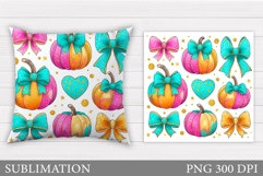 Pumpkin Pillow Design. Pumpkin Sublimation Product Image 1