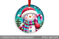 Snowman Christmas Ornament. Snowman Ornament Design Product Image 1