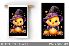 Halloween Chick Kitchen Towel. Halloween Kitchen Towel Product Image 1
