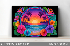 Sea Cutting Board Design. Beach Sublimation Product Image 1