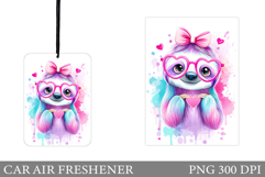 Sloth Car Air Freshener Design. Cute Sloth Sublimation Product Image 1