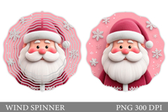 Santa Claus Wind Spinner. Christmas Wind Spinner Sublimation Product Image 1