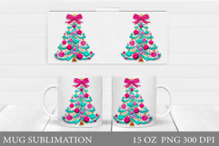 Christmas Tree Mug Design. Christmas Tree Sublimation Product Image 1