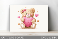 Valentines Bear Cutting Board. Valentines Cutting Board Product Image 1