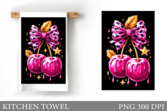 Cherry Kitchen Towel. Cherries Sublimation Product Image 1